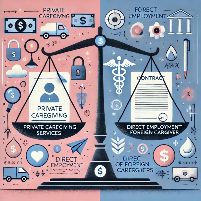 השוואת עלויות: שירותי סיעוד פרטיים לעומת העסקה ישירה של מטפלים זרים